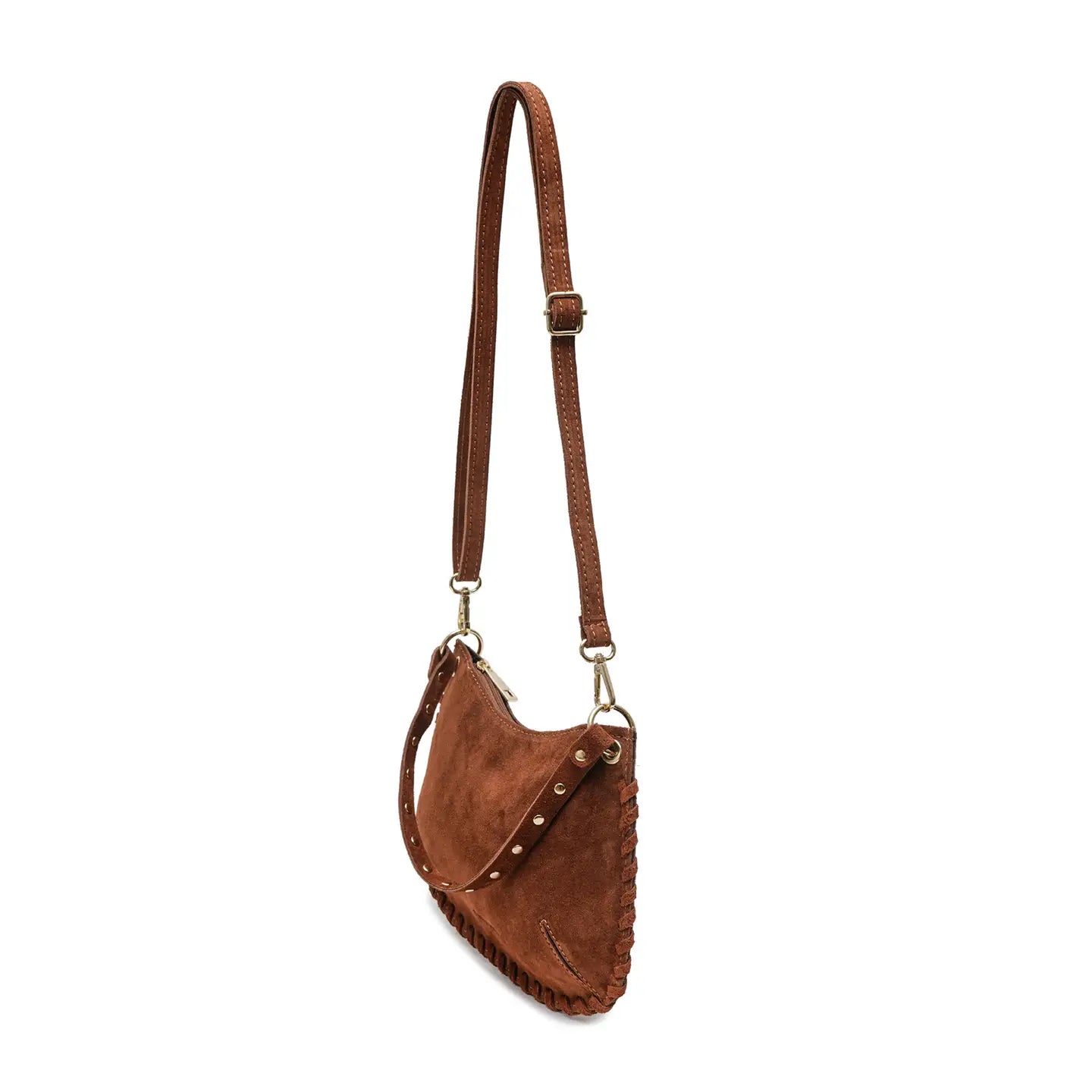 Joëlle Suede Bag - Chocolate