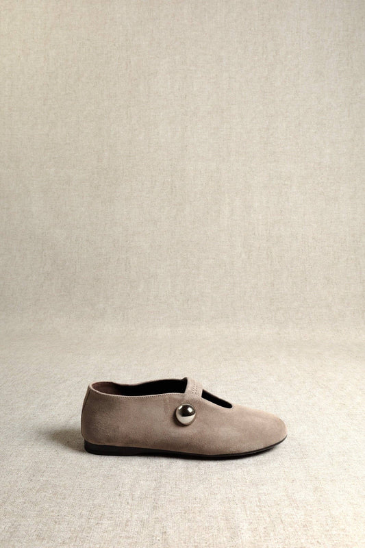 CAMILA TAUPE – Round Toe Ballet Flats