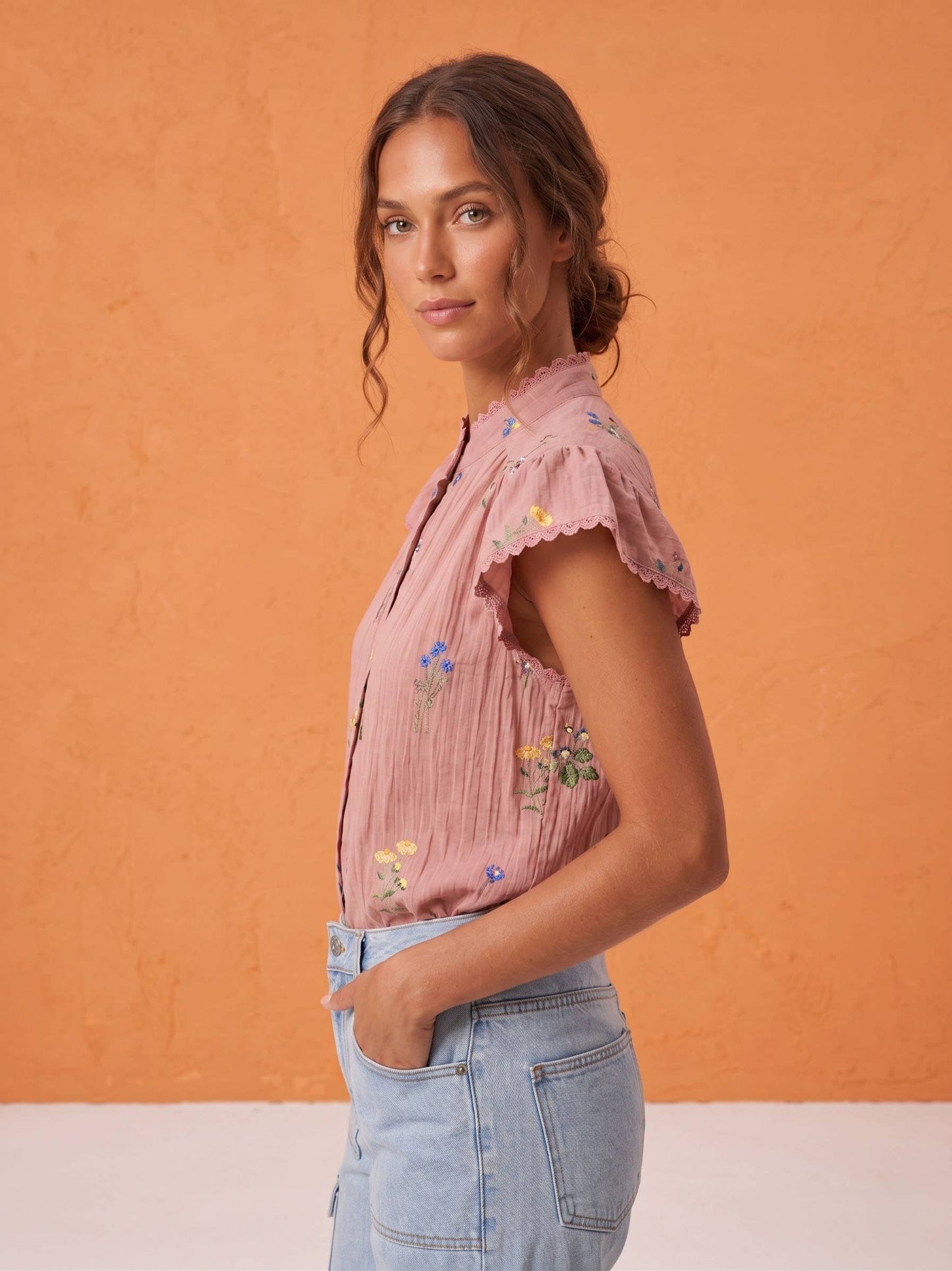 Hectorienne Top - Old Rose