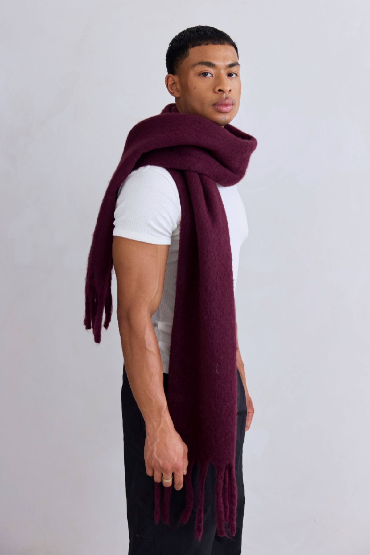 The Stockholm Scarf - 100% Recycled - Cherry Lacquer