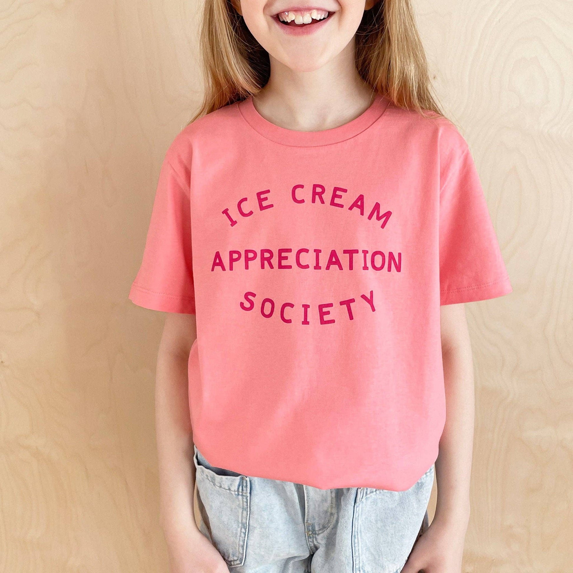 Official Ice Cream Appreciation Society Kid's T-shirt - Bubblegum