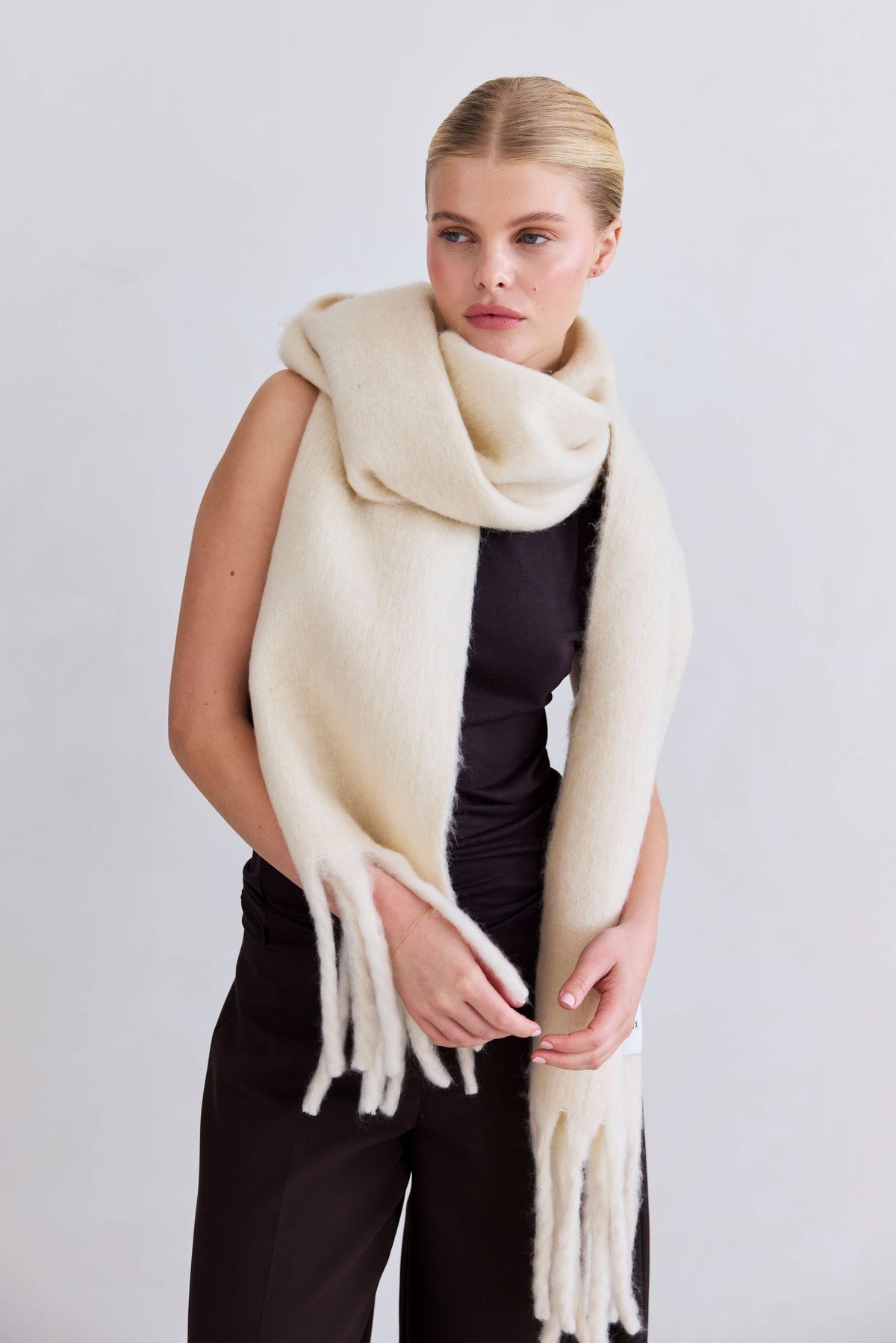The Reykjavik Scarf - 100% Recycled - Pebble Beige