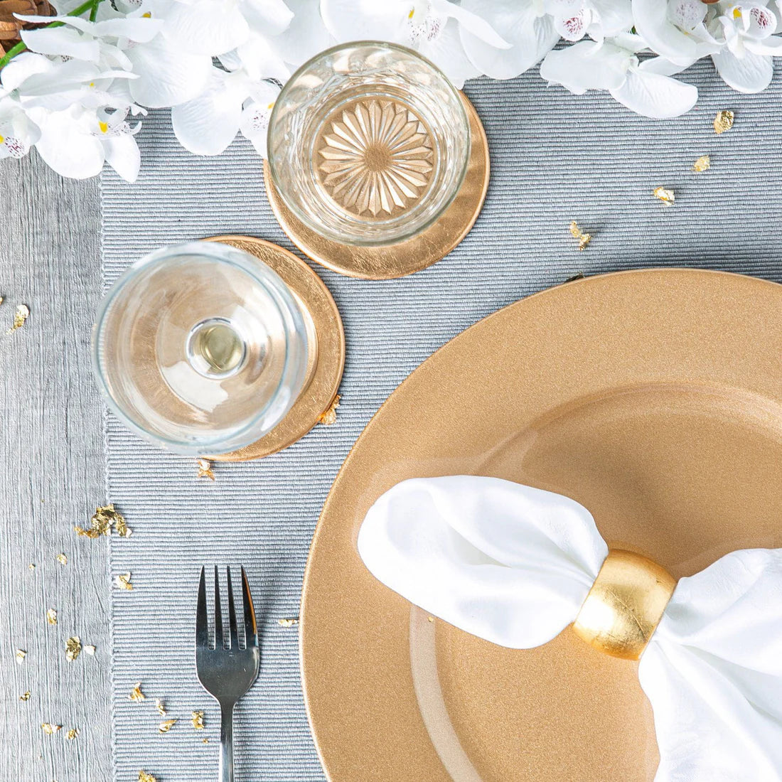 Metallic Napkin Ring Holder - Gold