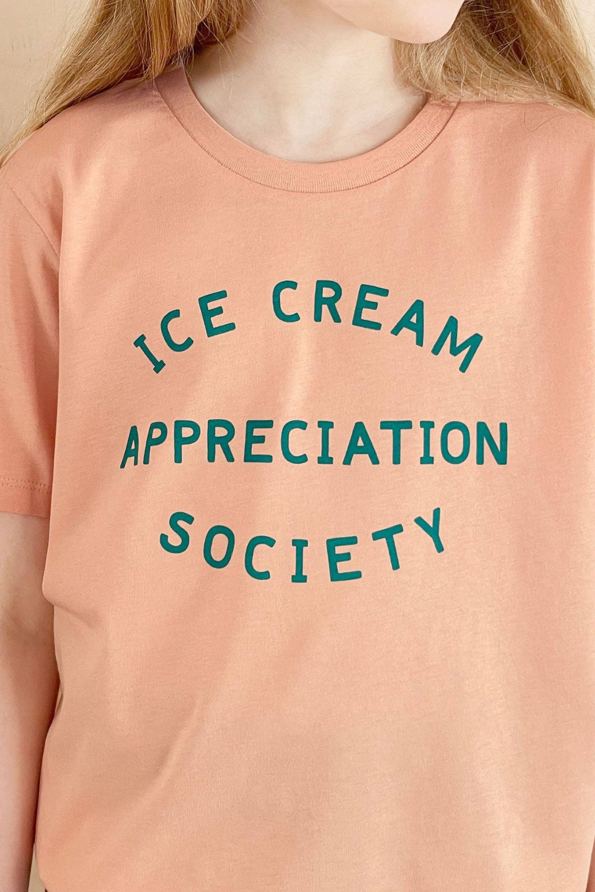 Official Ice Cream Appreciation Society - Kid's T-shirt - Peach