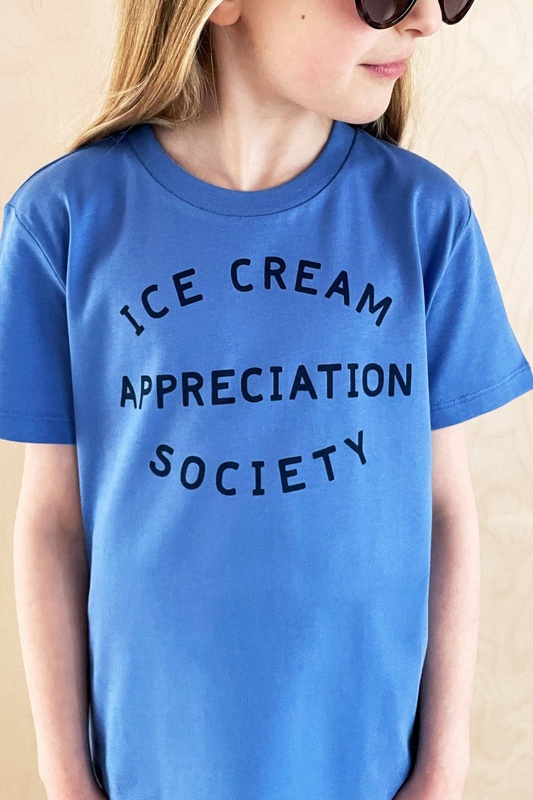 Alphabet Bags - Ice Cream Appreciation Society - Kid's T-shirt - Blue