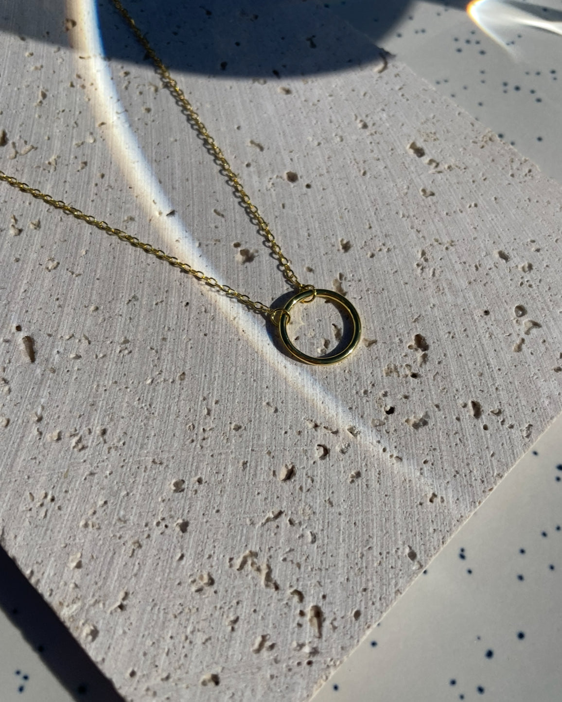 Sterling Silver Minimal Circle Necklace