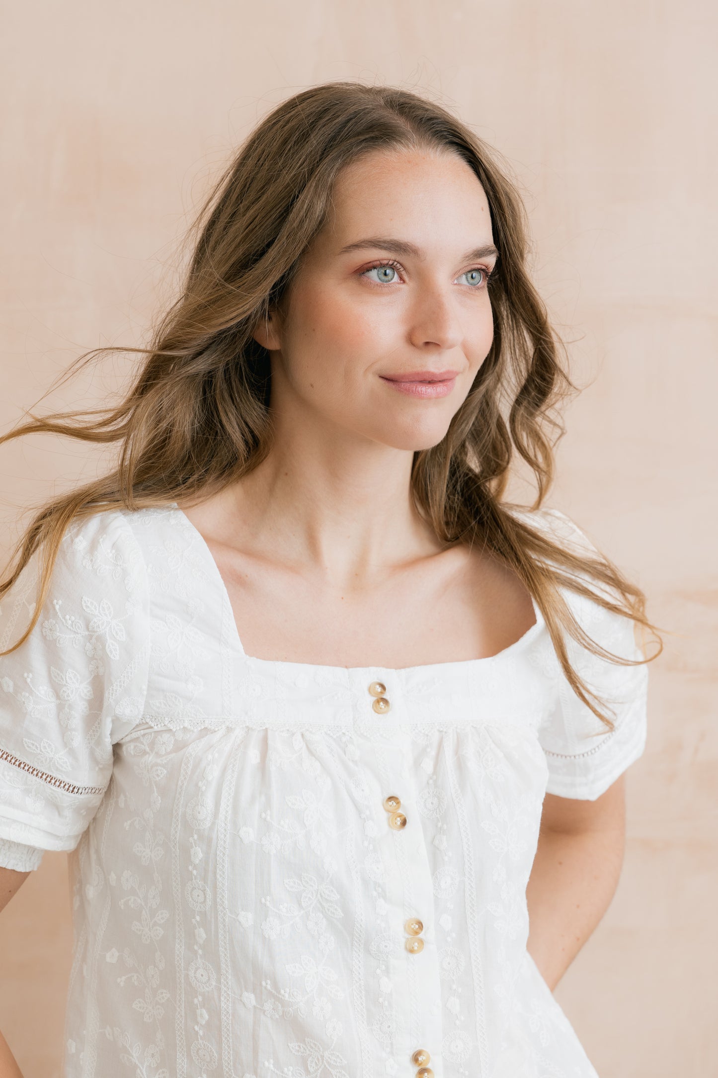 Poppy Blouse - Embroidered White