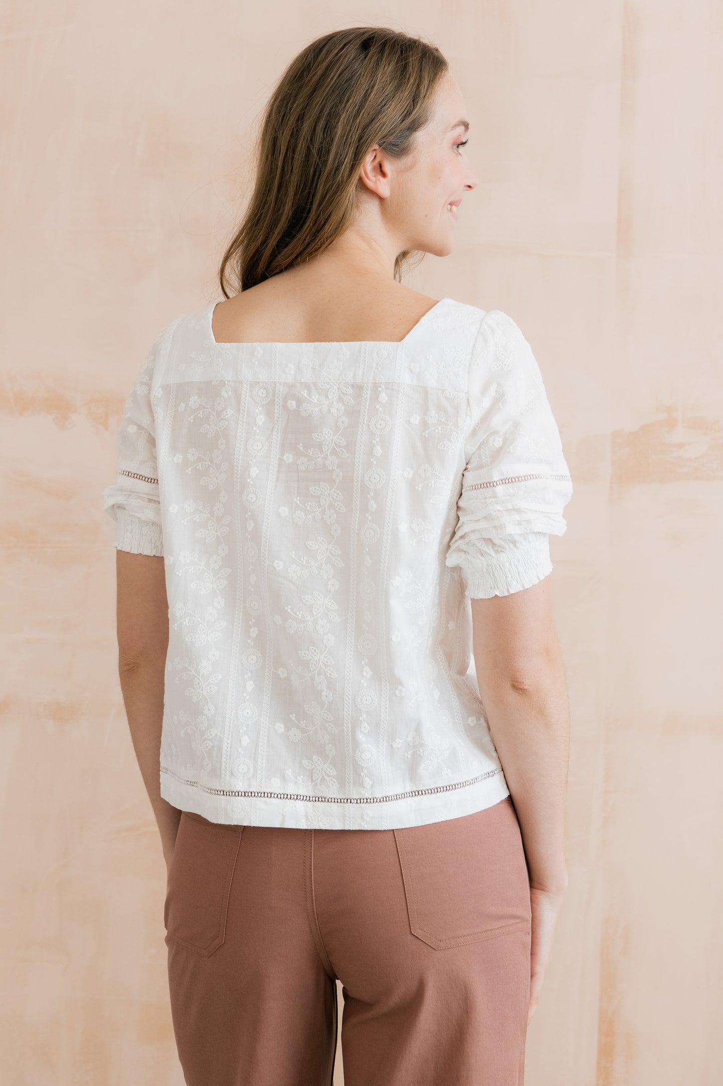 Poppy Blouse - Embroidered White
