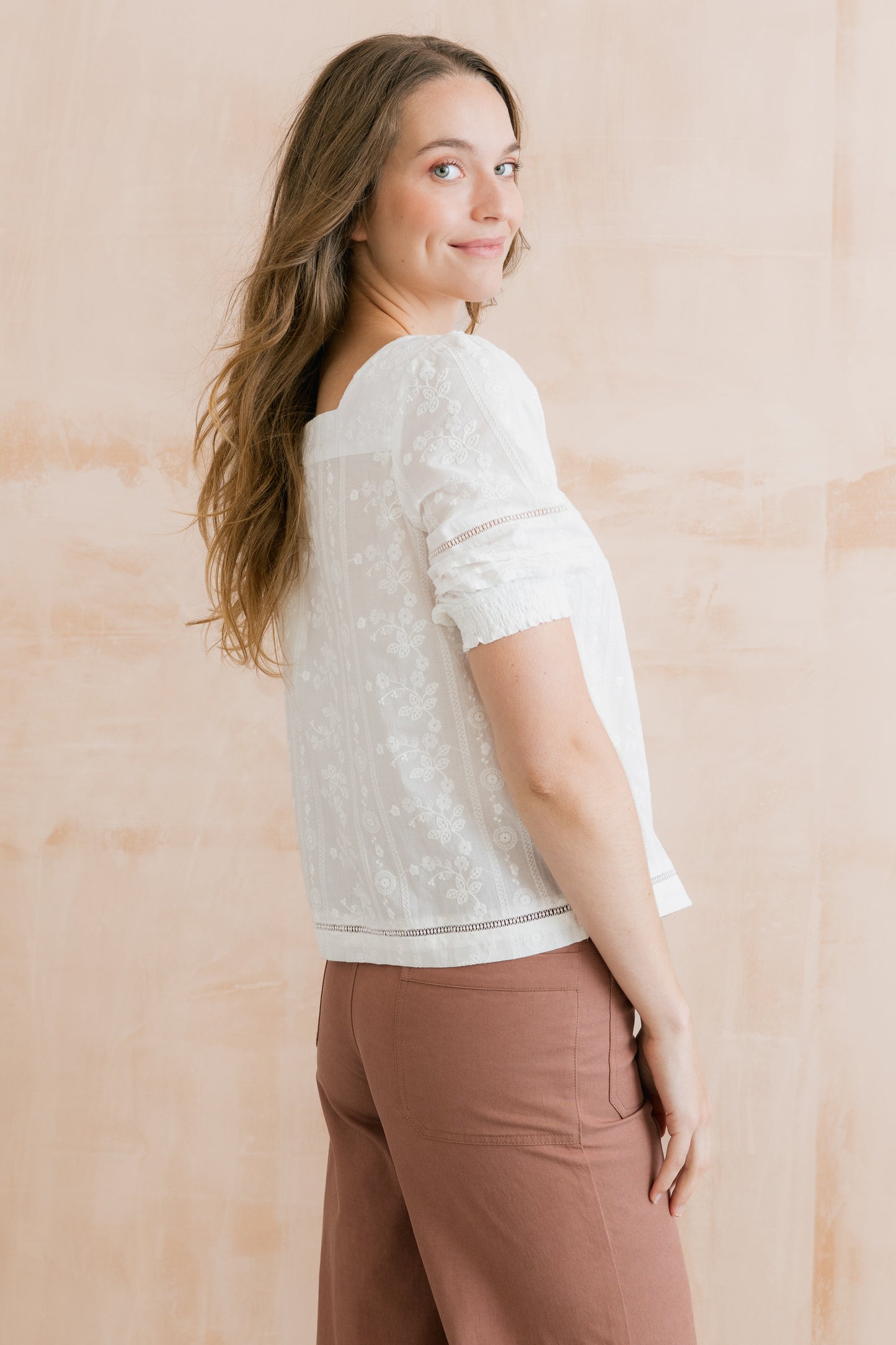 Poppy Blouse - Embroidered White