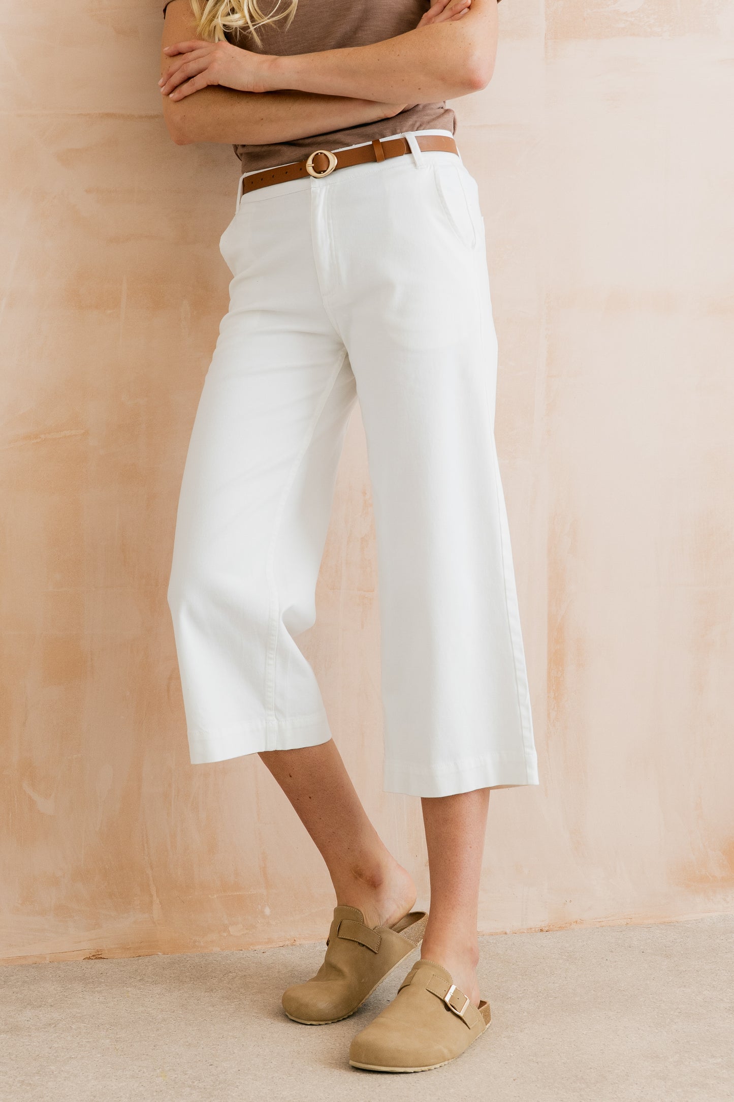 Isla Twill Trouser - White