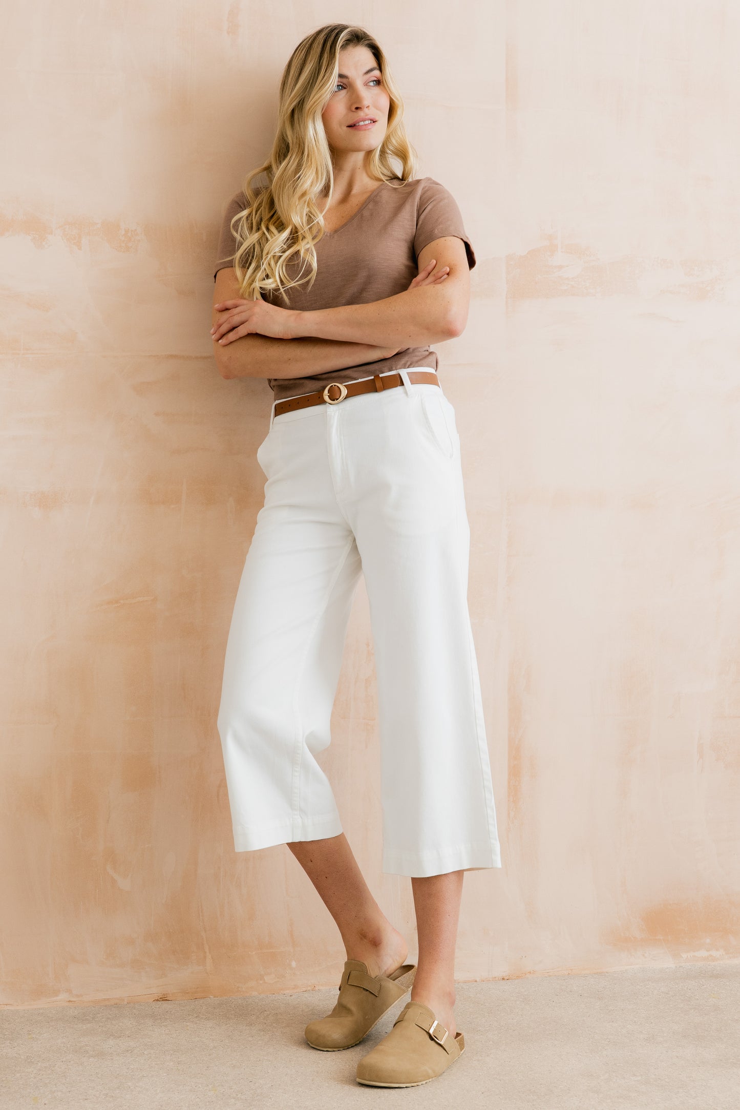 Isla Twill Trouser - White