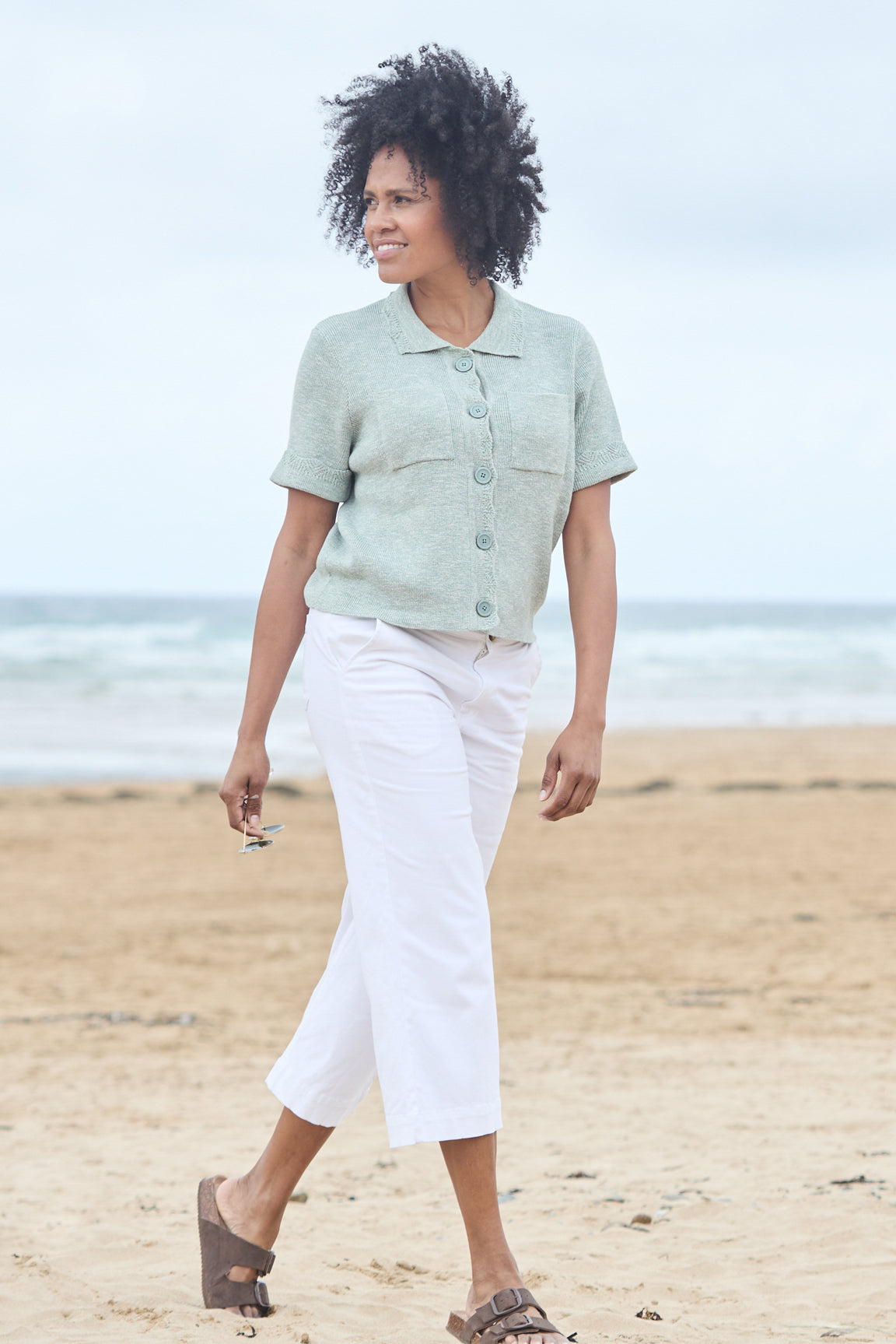 Isla Twill Trouser - White