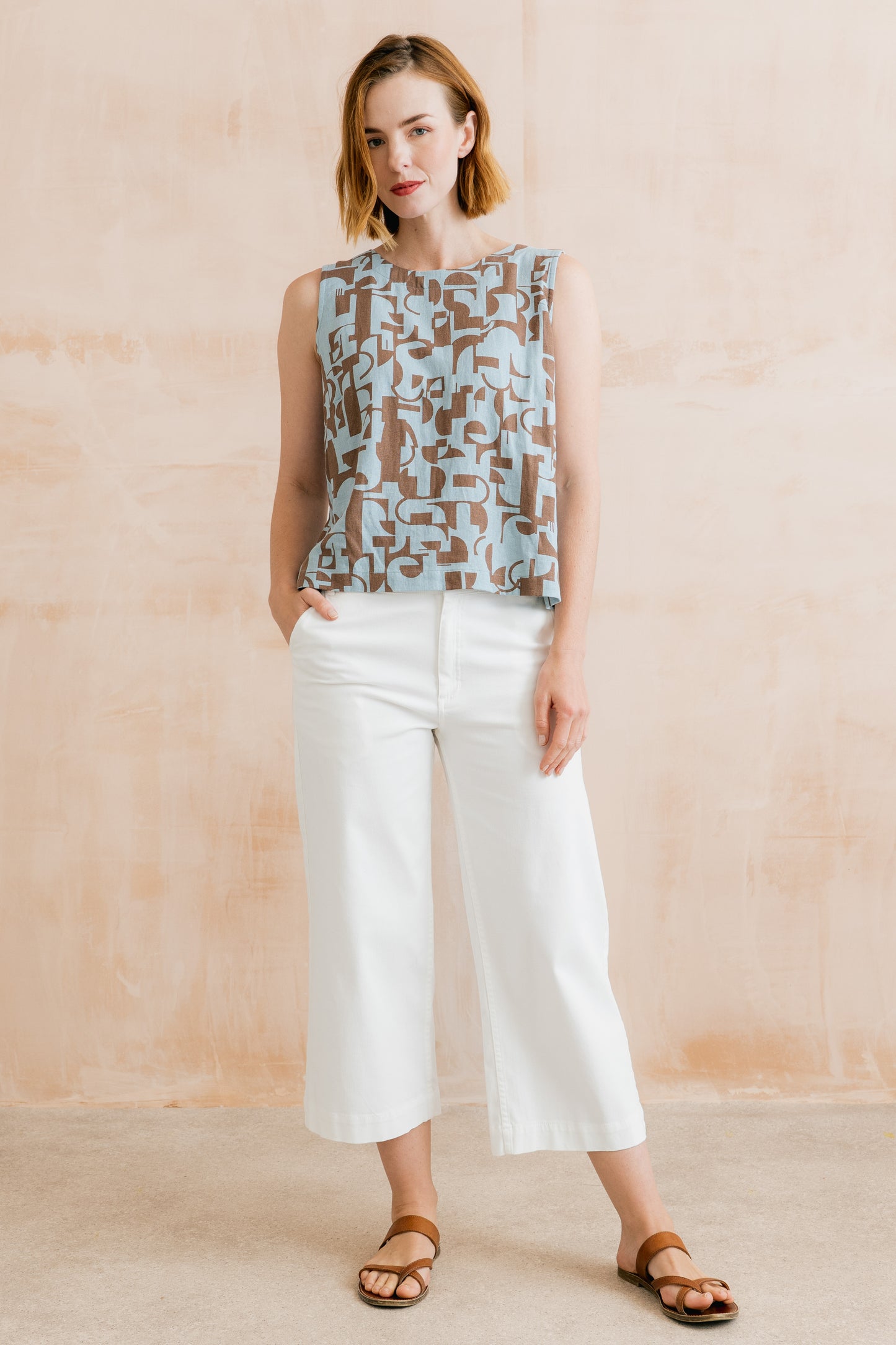 Isla Twill Trouser - White