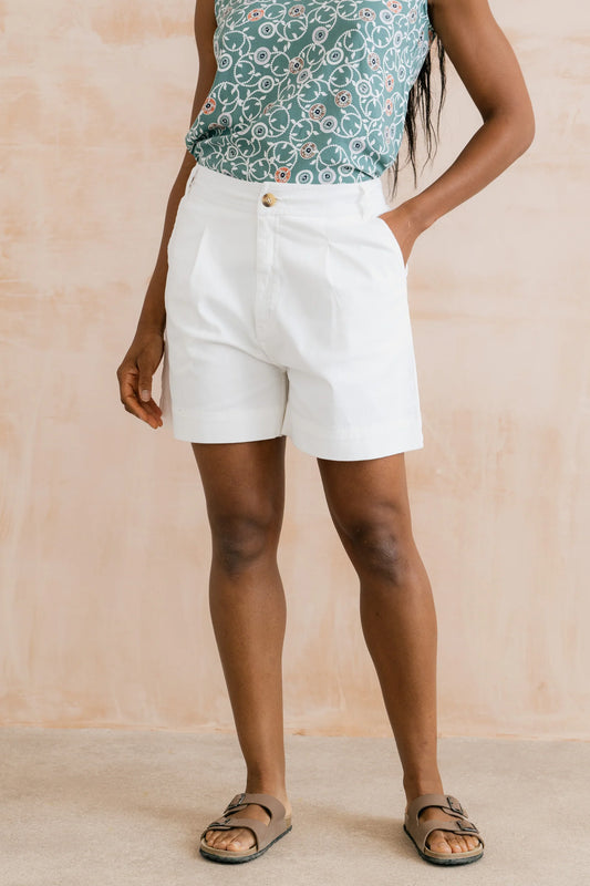 Merrick Stretch Twill Tailored Shorts White