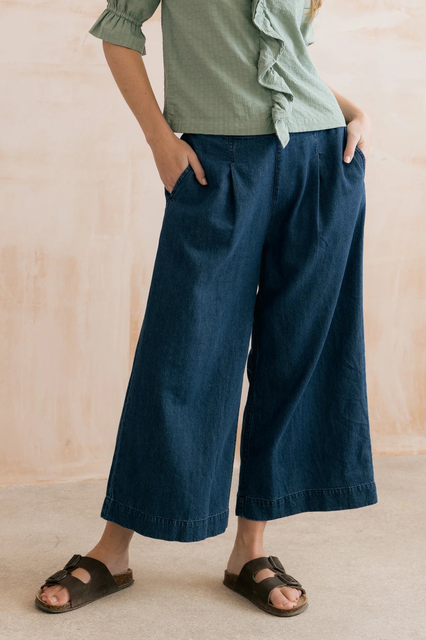 Summer Wide Leg Denim Trousers Lily & Me