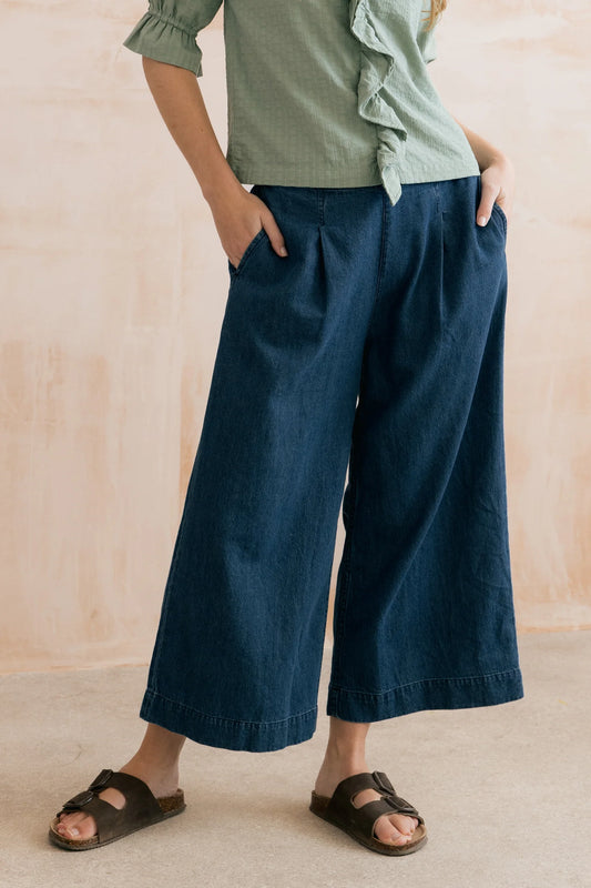Summer Wide Leg Denim Trousers Lily & Me