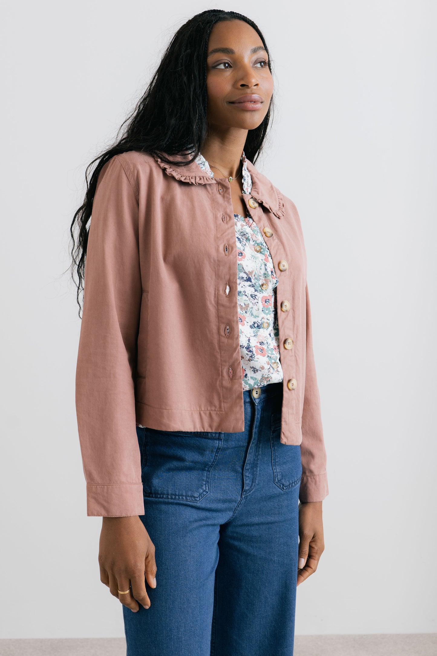 Rebecca Ruffle Collar Jacket