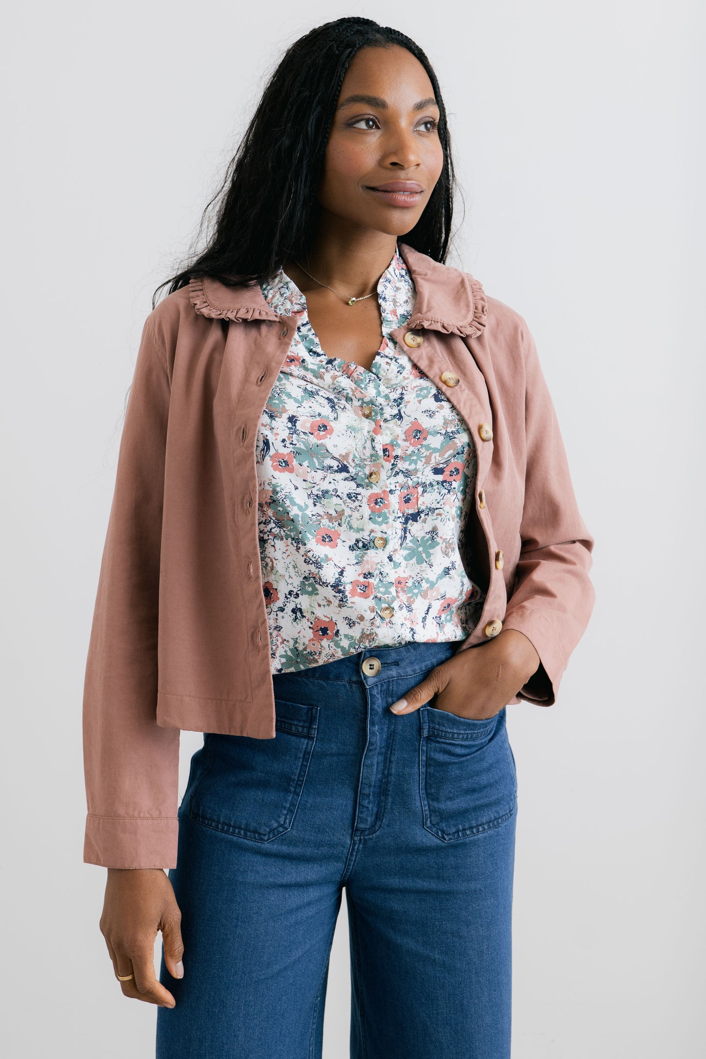 Rebecca Ruffle Collar Jacket
