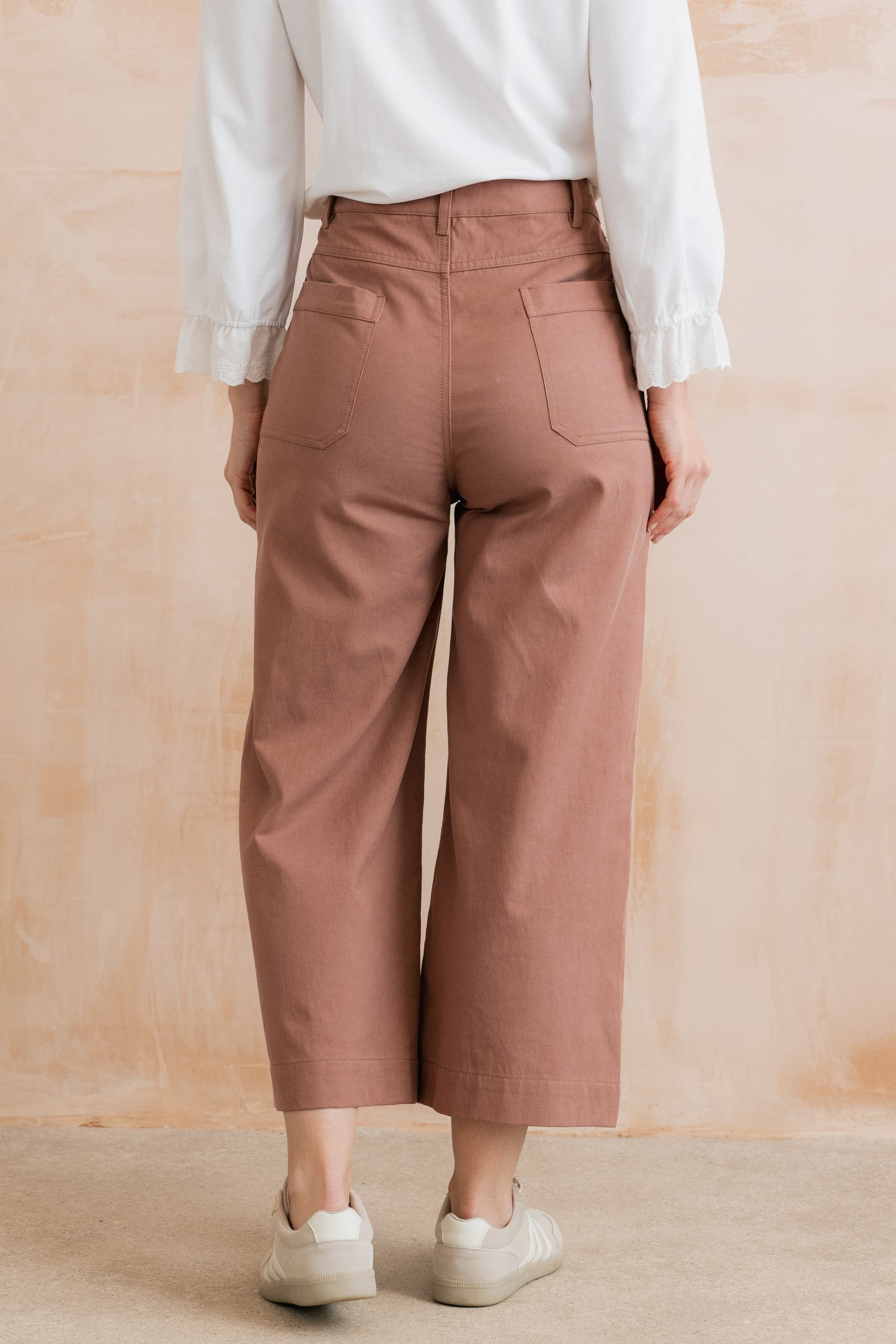 Amelia Crop Trousers - Antique Pink