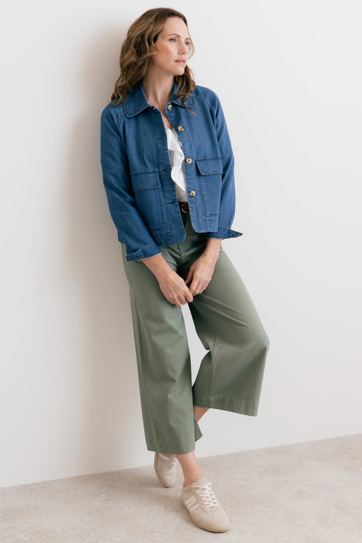 SALE - Amelia Crop Trousers - Laurel