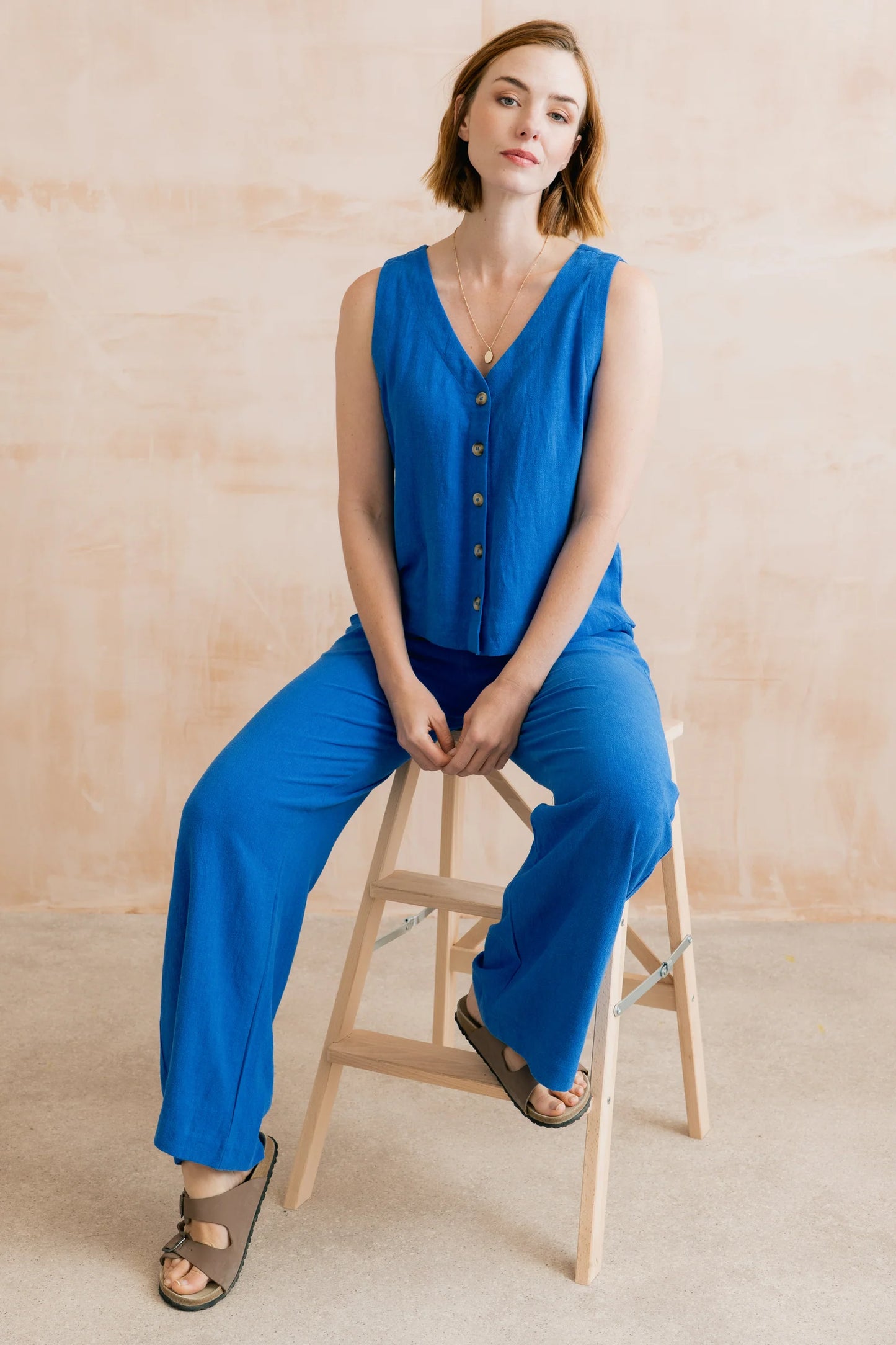 Allium Two Way Vest in Cobalt
