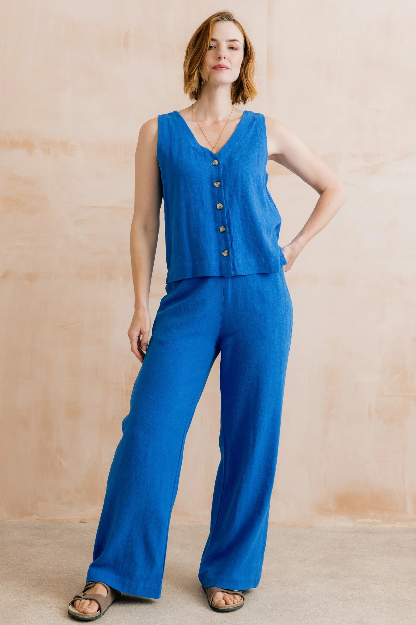 Allium Two Way Vest in Cobalt