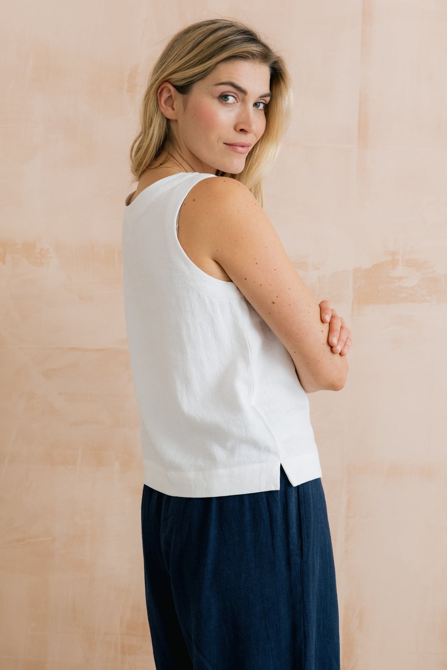 Allium Two Way Vest in White