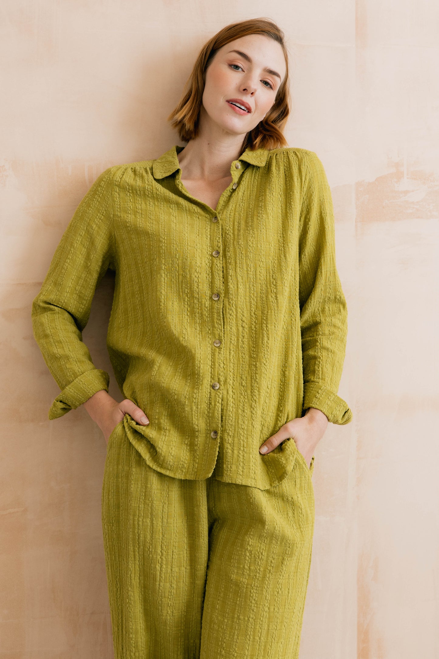 SALE - Savannah Plain Seersucker Shirt