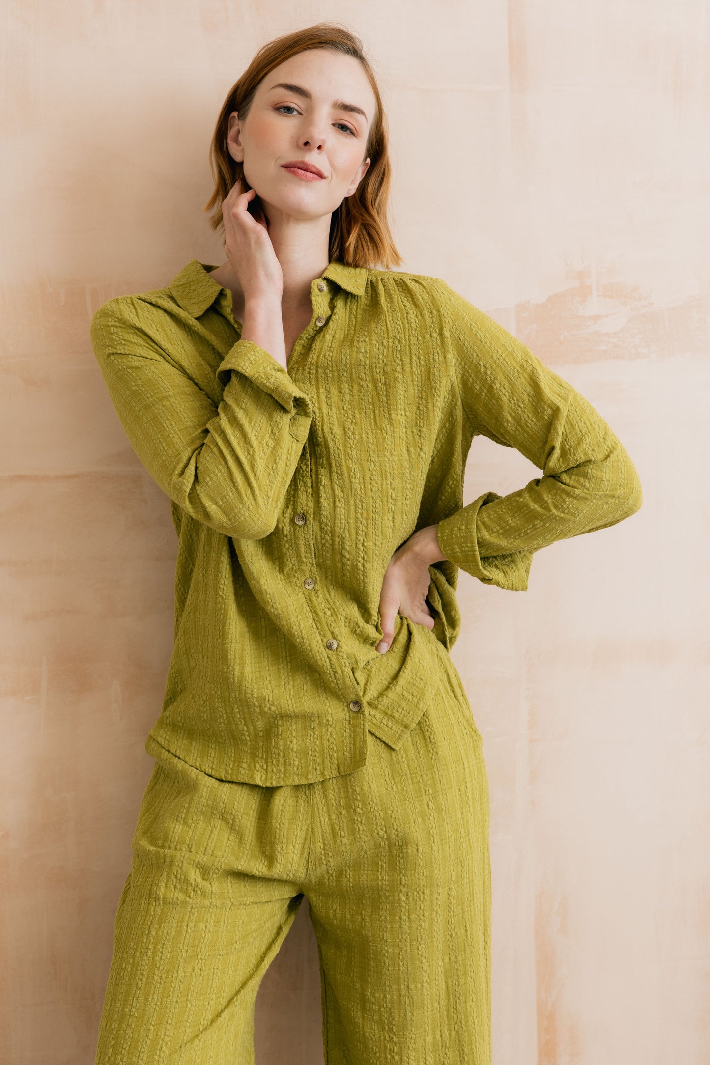 SALE - Savannah Plain Seersucker Shirt