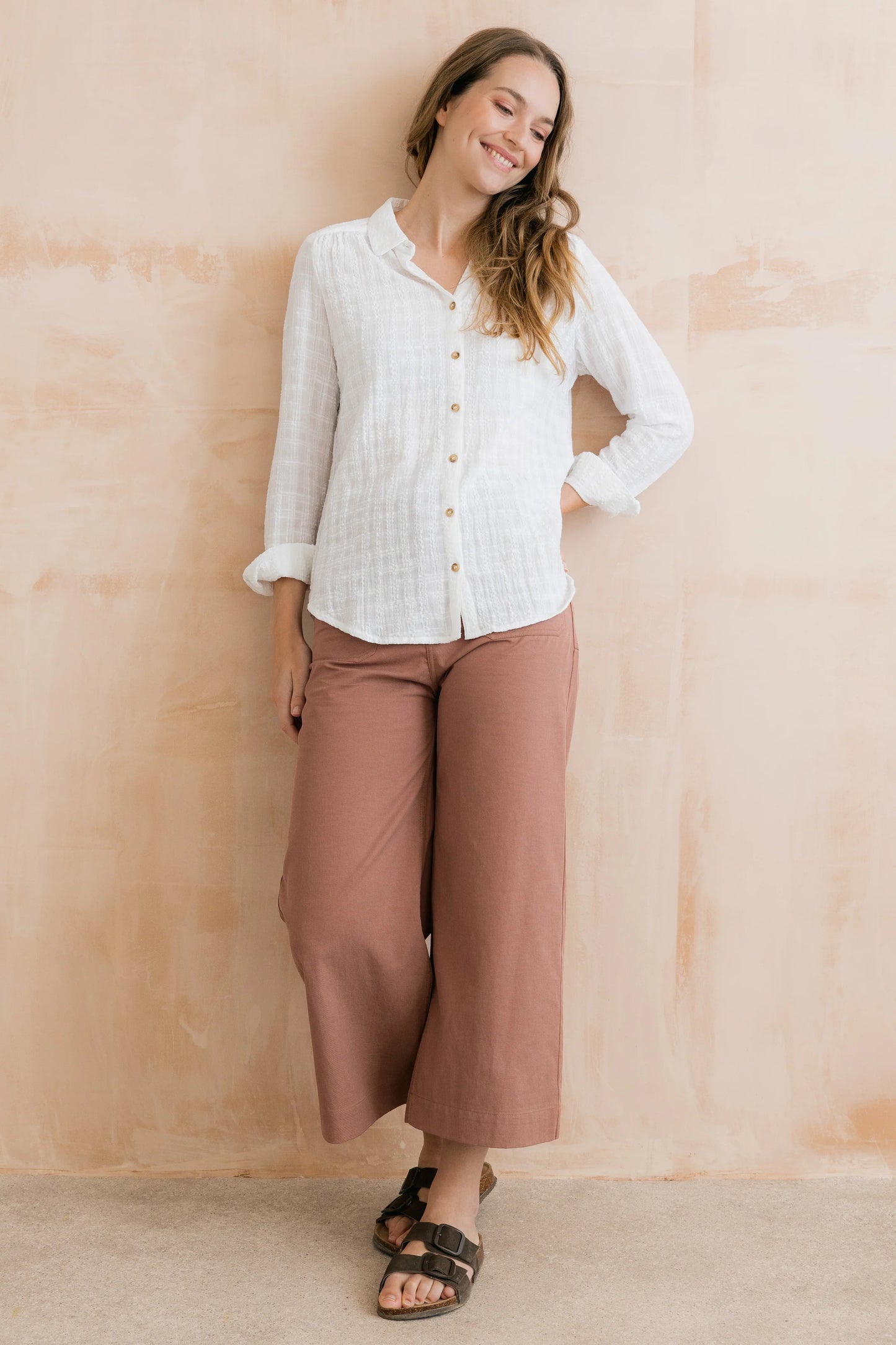 SALE - Savannah Plain Seersucker Shirt