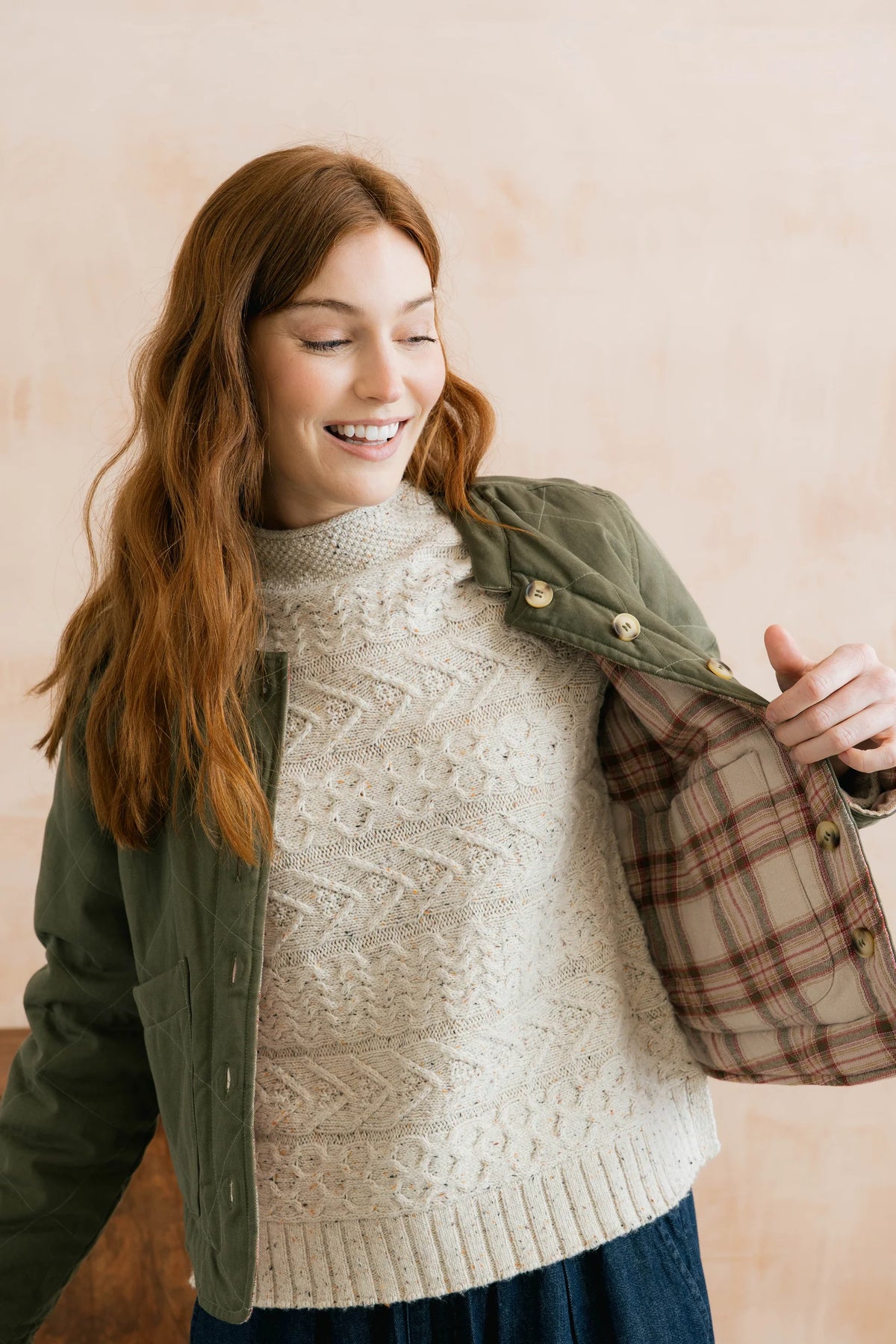 Scarlett Reversible Quilted Jacket Plain Tencel