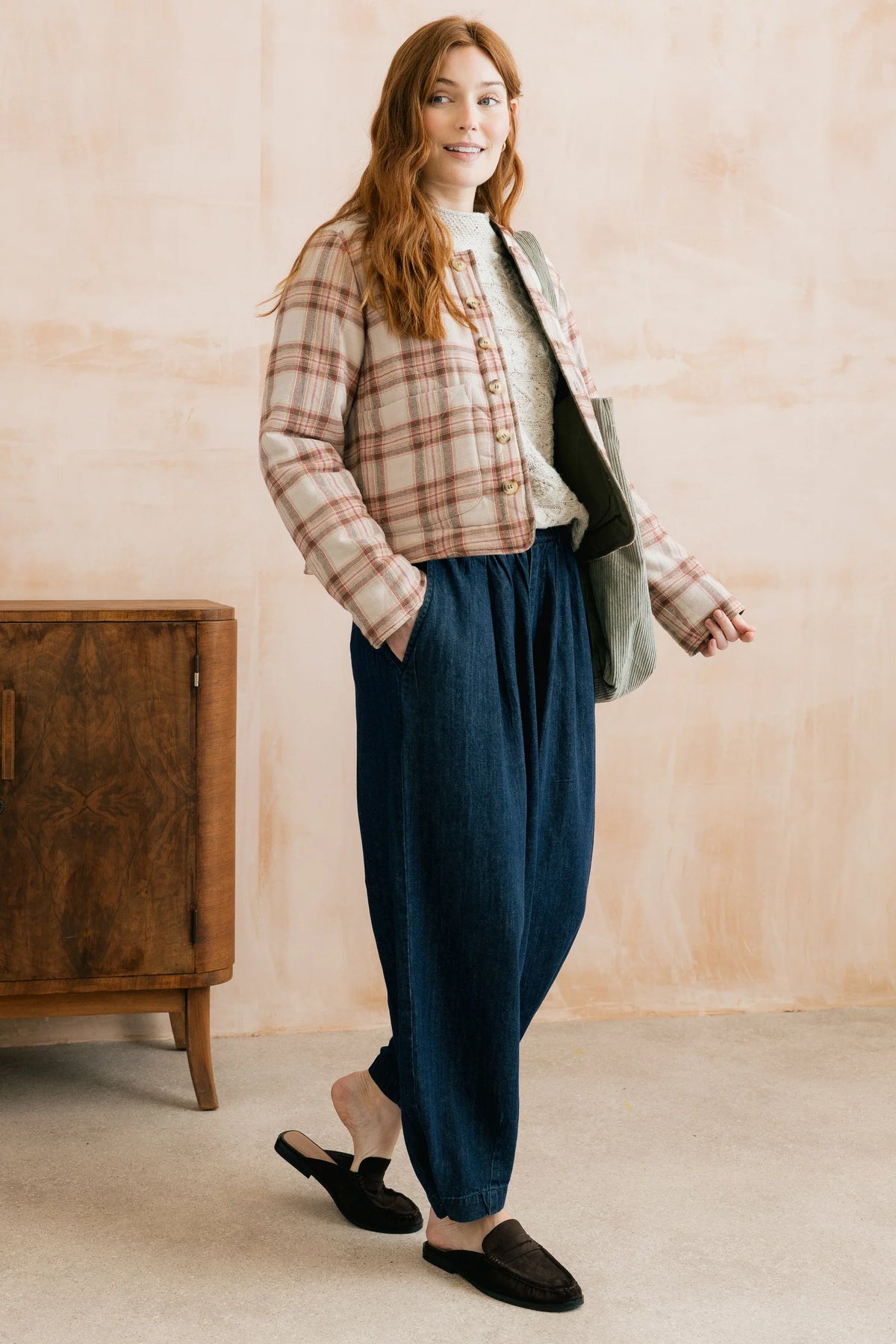 Scarlett Reversible Quilted Jacket Plain Tencel