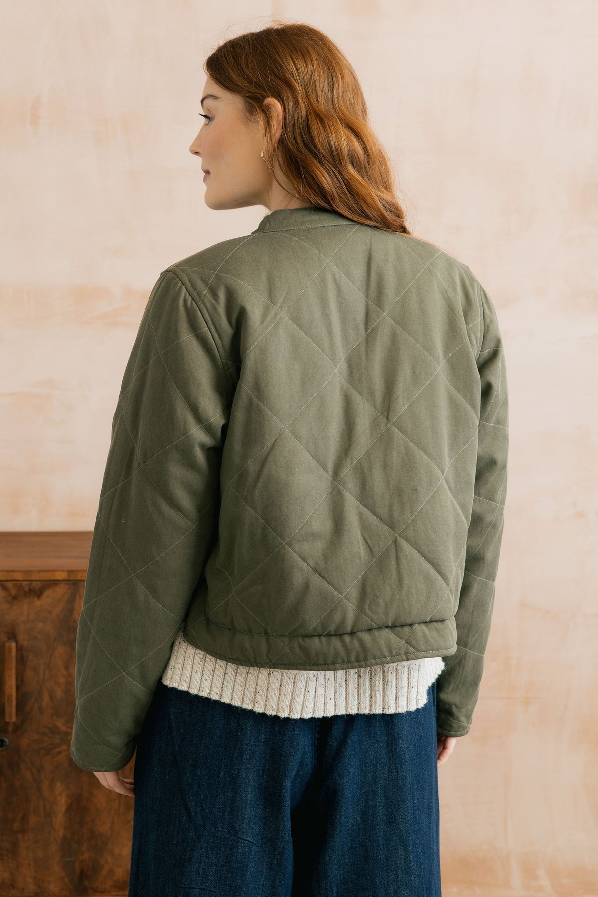 Scarlett Reversible Quilted Jacket Plain Tencel