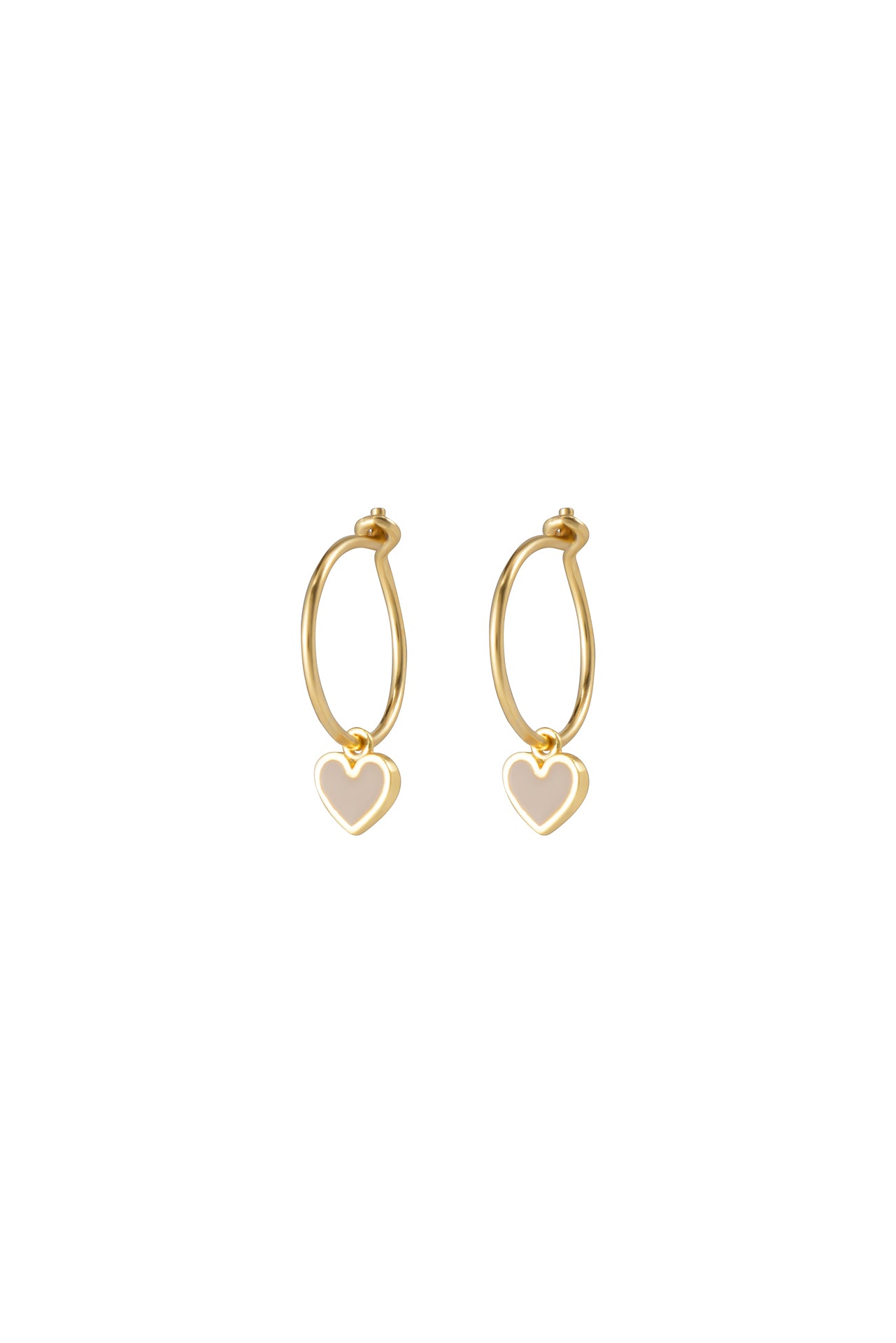 Eve Heart Gold Hoops