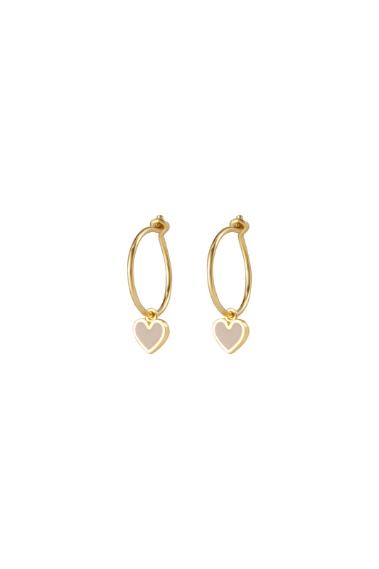 Eve Heart Gold Hoops