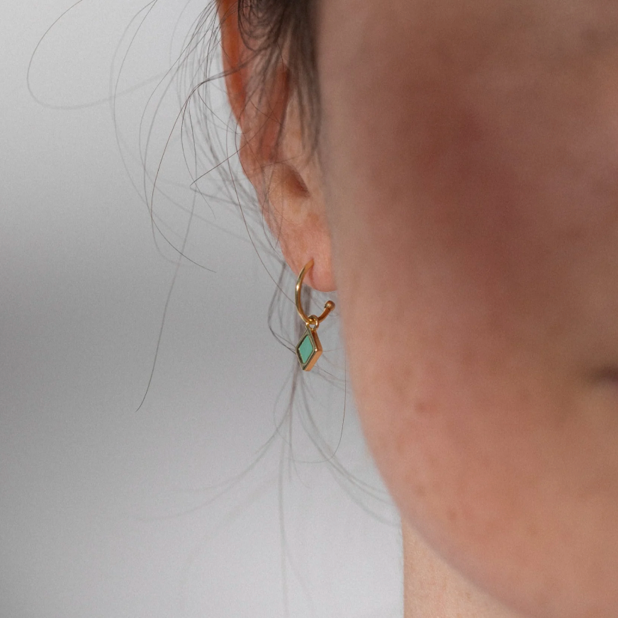 Pea Kite Enamel Earrings