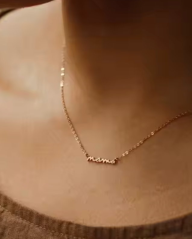 Sterling Silver Mama Necklace