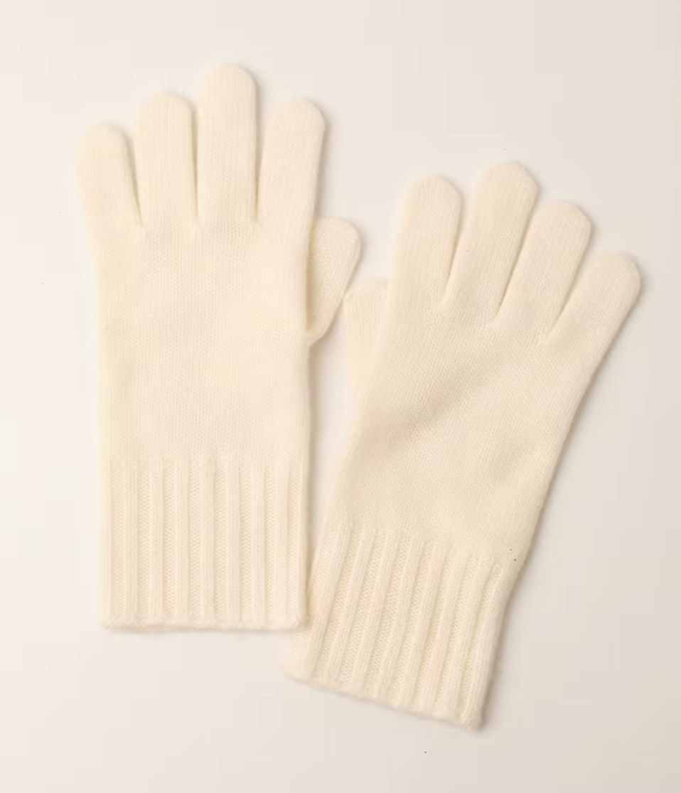 100% Wool Gloves cream