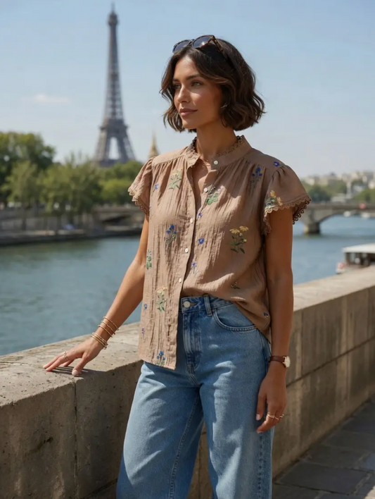 Hectorienne Top - Tan