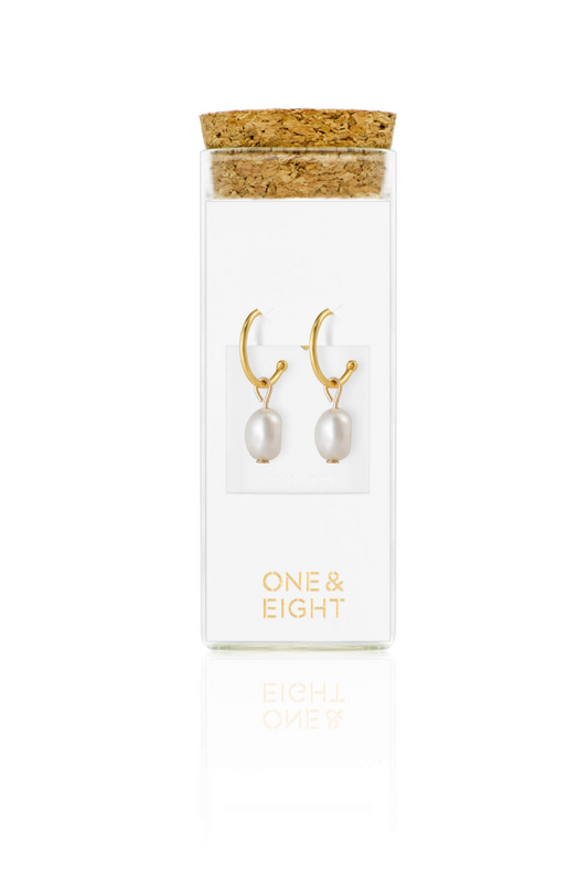 Pearl Drop Studs - Gold