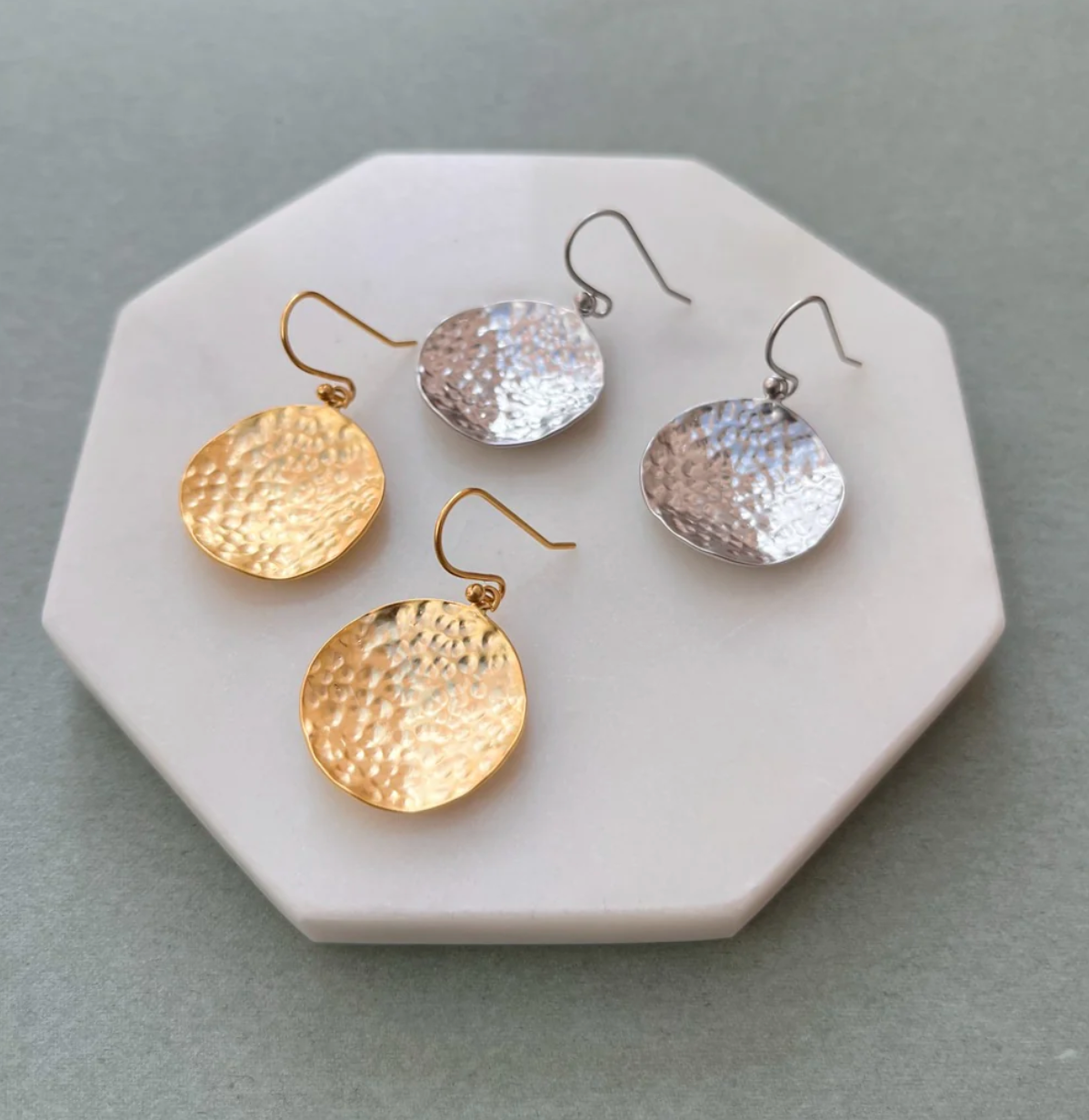 Hammered Coin Earrings