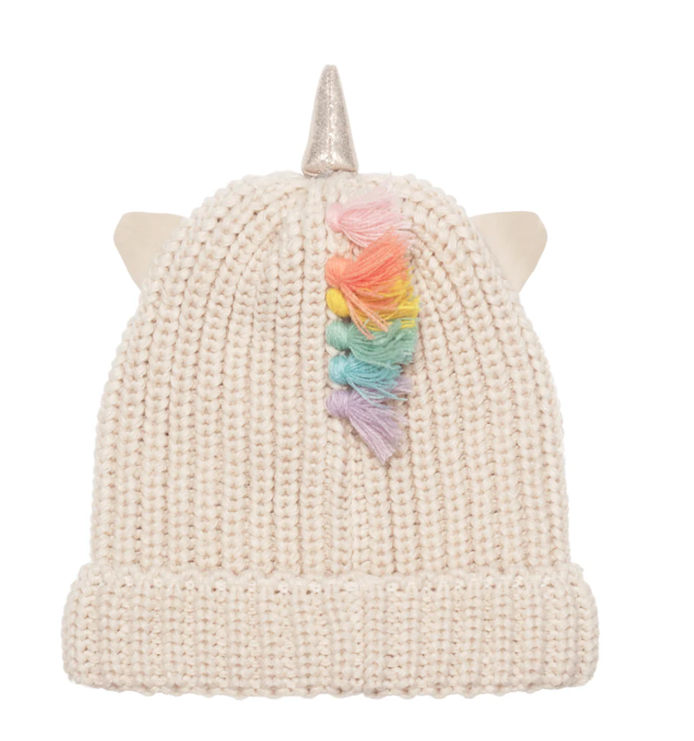 Rainbow Unicorn Knitted Hat