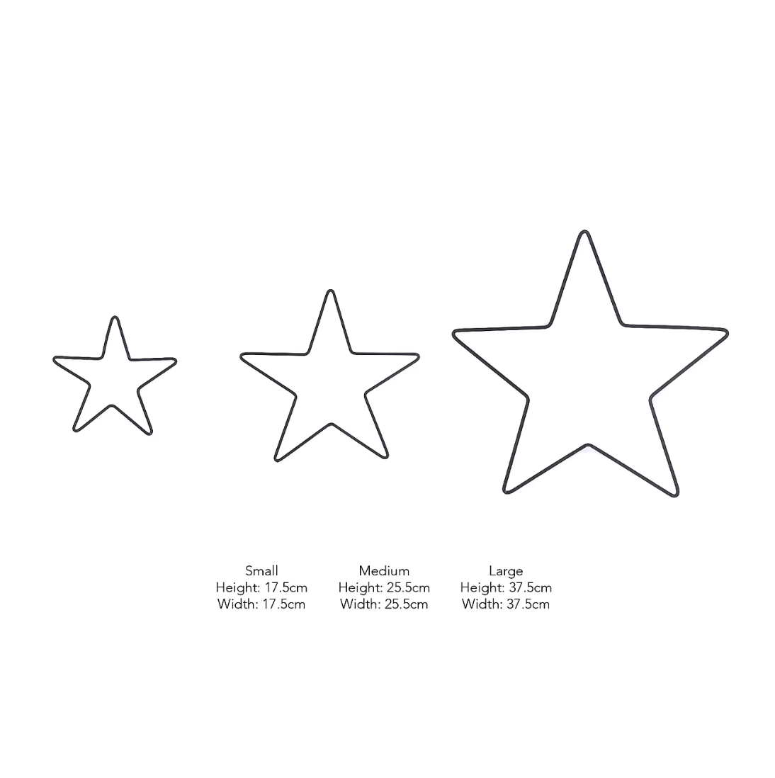 Curzon Metal Stars - Set of 3