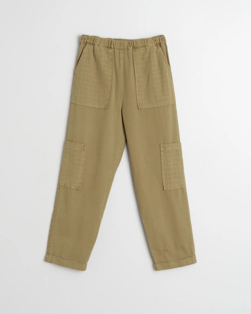 Checkered Stitching Trousers 