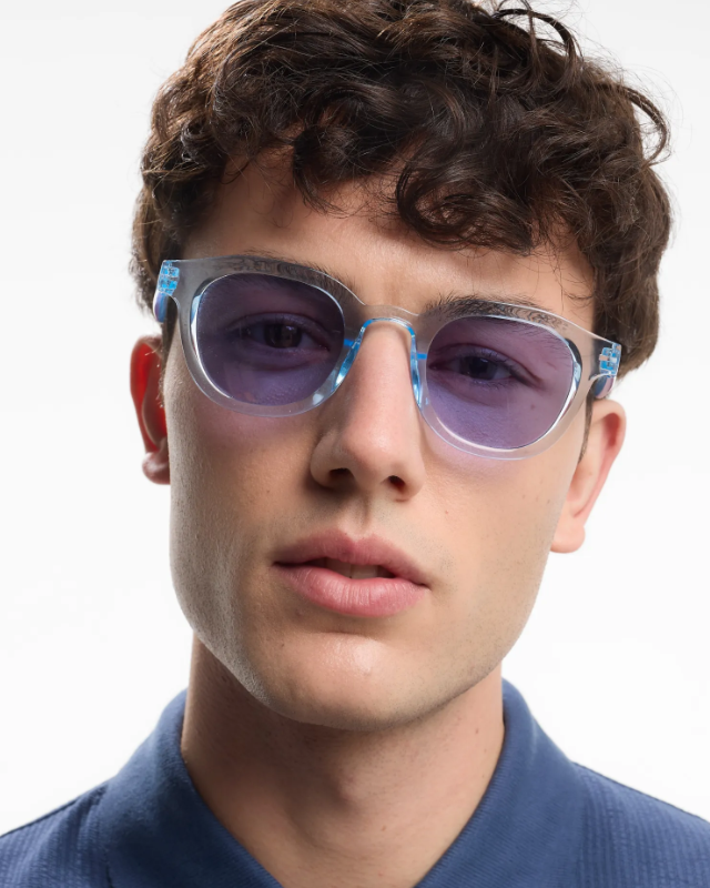 Andy Glossy Baby Blue Sunglasses