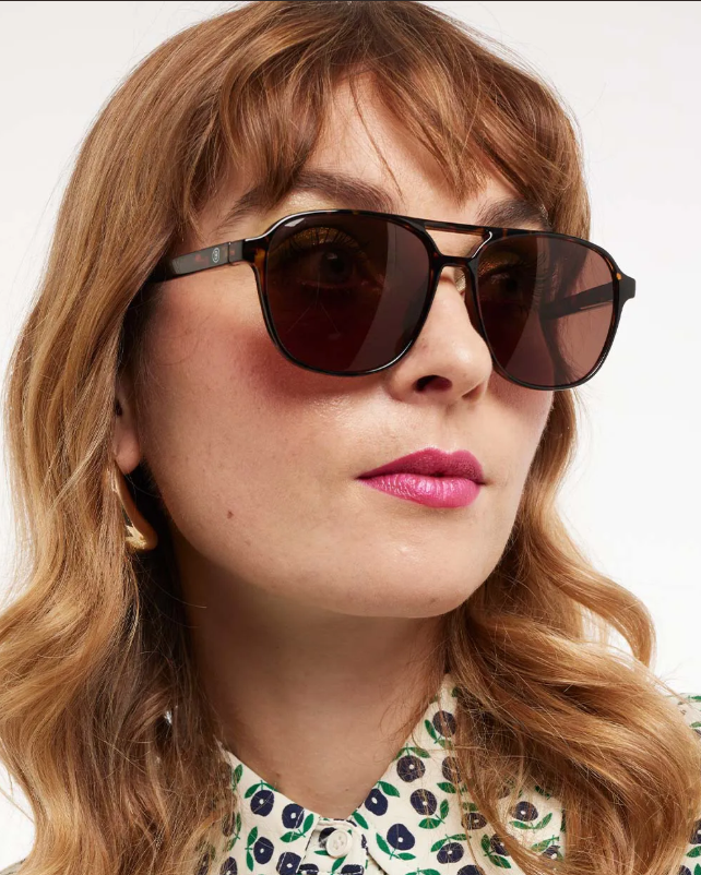 Brad Glossy Tortoiseshell Sunglasses