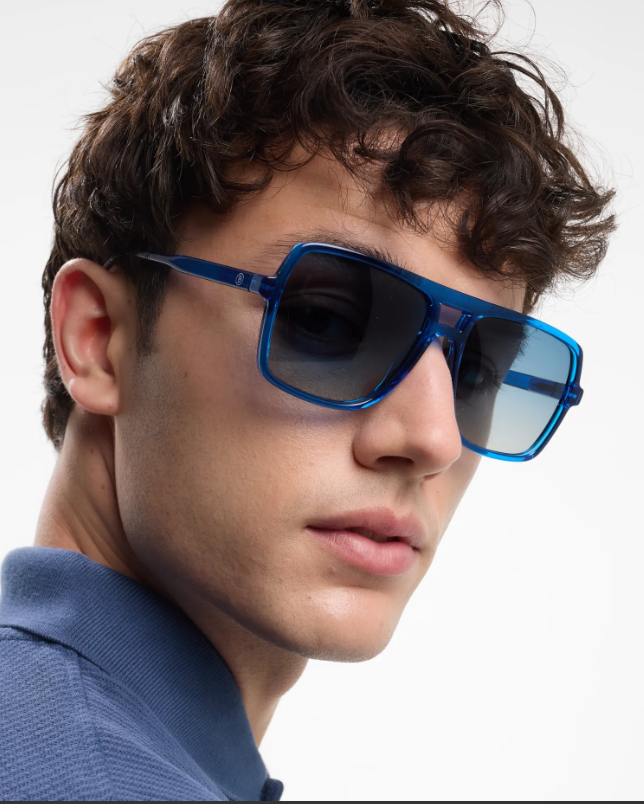 Jake Glossy Electric Blue Sunglasses