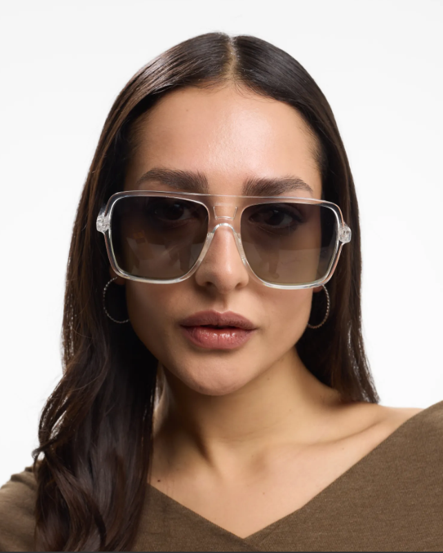 Jake Glossy Crystal Sunglasses