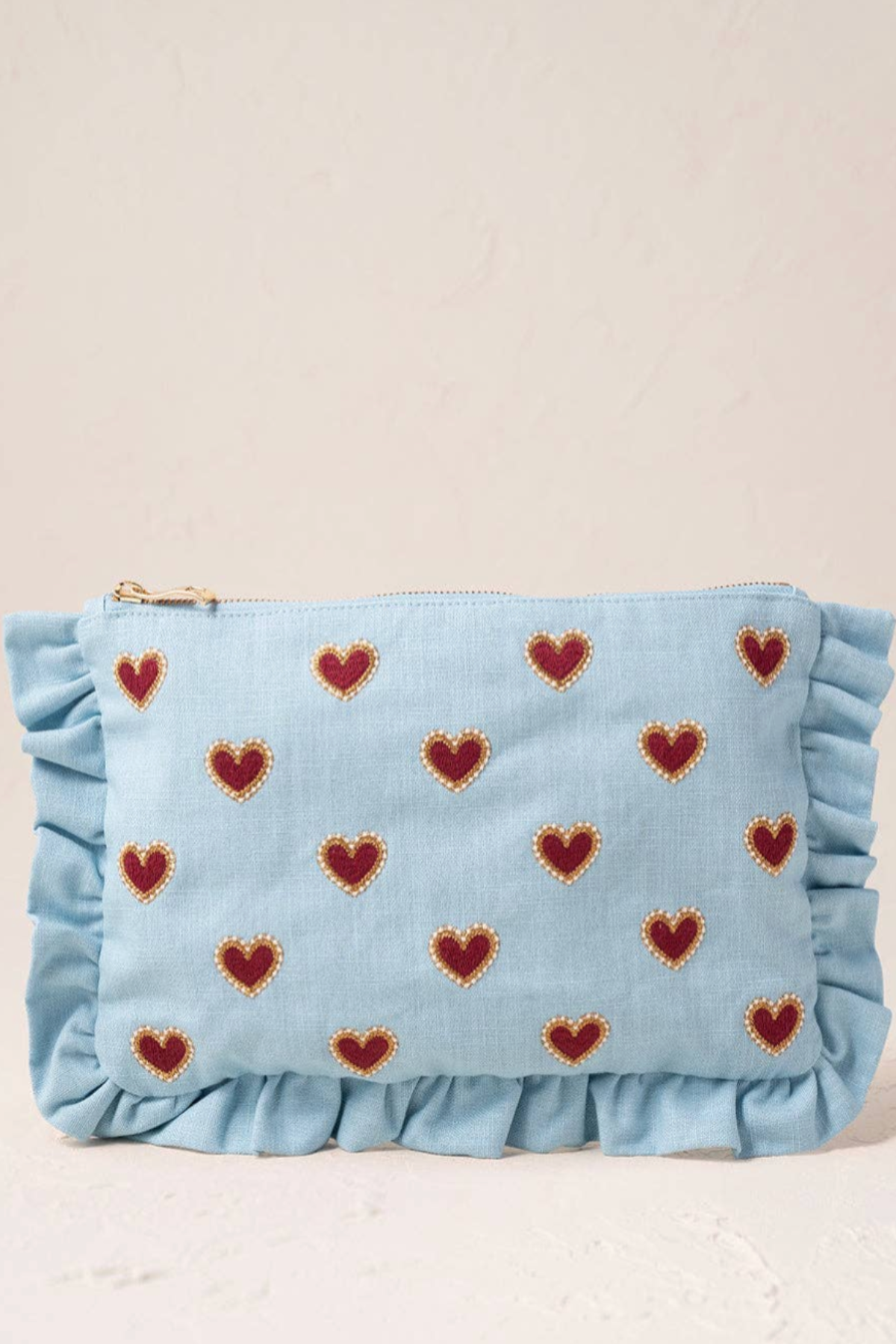 Love Hearts Frill Pouch