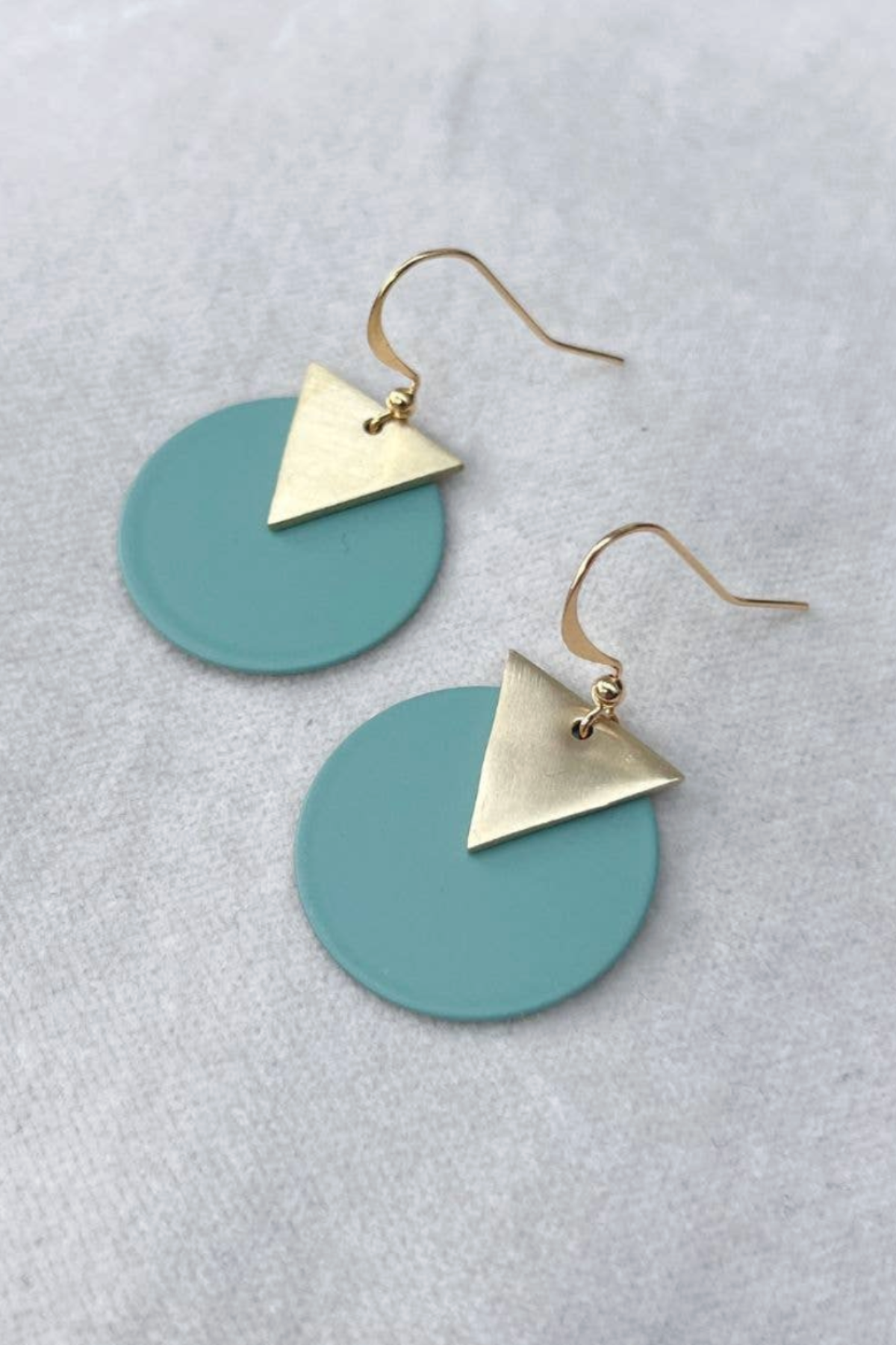 Colourful Disc Earrings - Mint